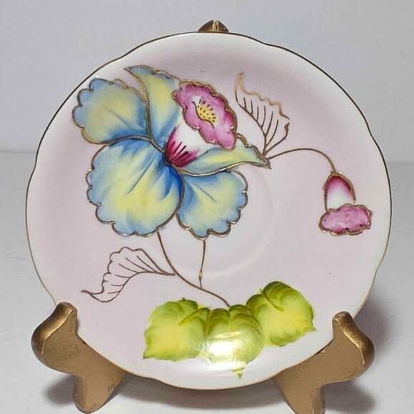 Blue Flowers Teacup and Saucer Vintage Japan - Picture 6 of 7